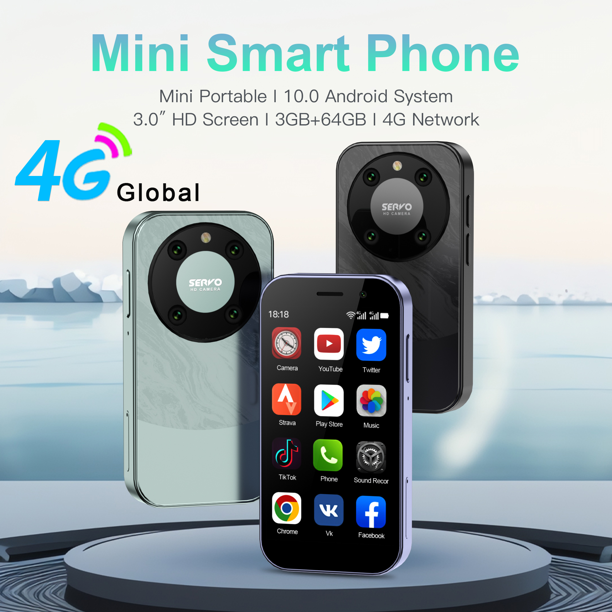 2025 nouveau SERVO KING9000 4G LTE cellulaire Mini Smartphone 16G/64G Android 10.0 2000mAh 3.0 ''affichage petit téléphone portable prix bas