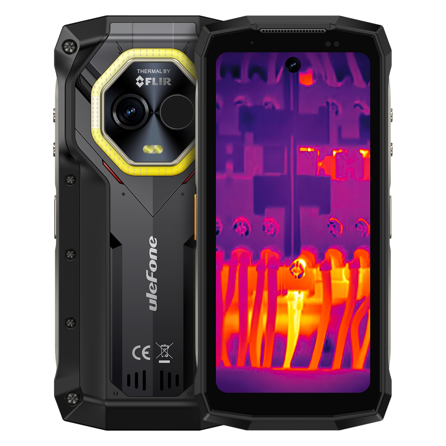 Ulefone-Smartphone robuste Armor Mini 20T Pro, 5G, imagerie thermique, écran 4.7 ", 8 Go, 256 Go, lumière LED, Android 14, 6200mAh, 33W, 50MP, NDavid
