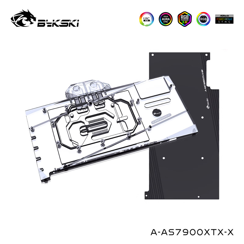 Bykski – refroidisseur de carte graphique avec plaque arrière, pour ASUS TUF Gaming Radeon RX 7900 XTX/XT OC, A-AS7900XTX-X