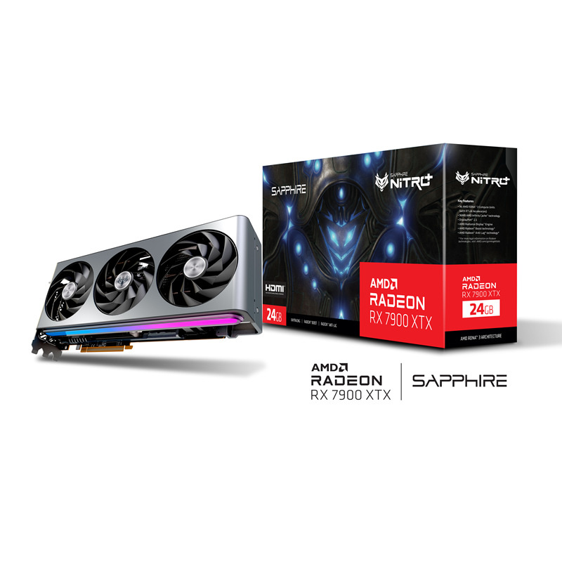 Carte graphique de bureau de jeu Sapphire Radeon RX 7900 XTX 24G Platinum