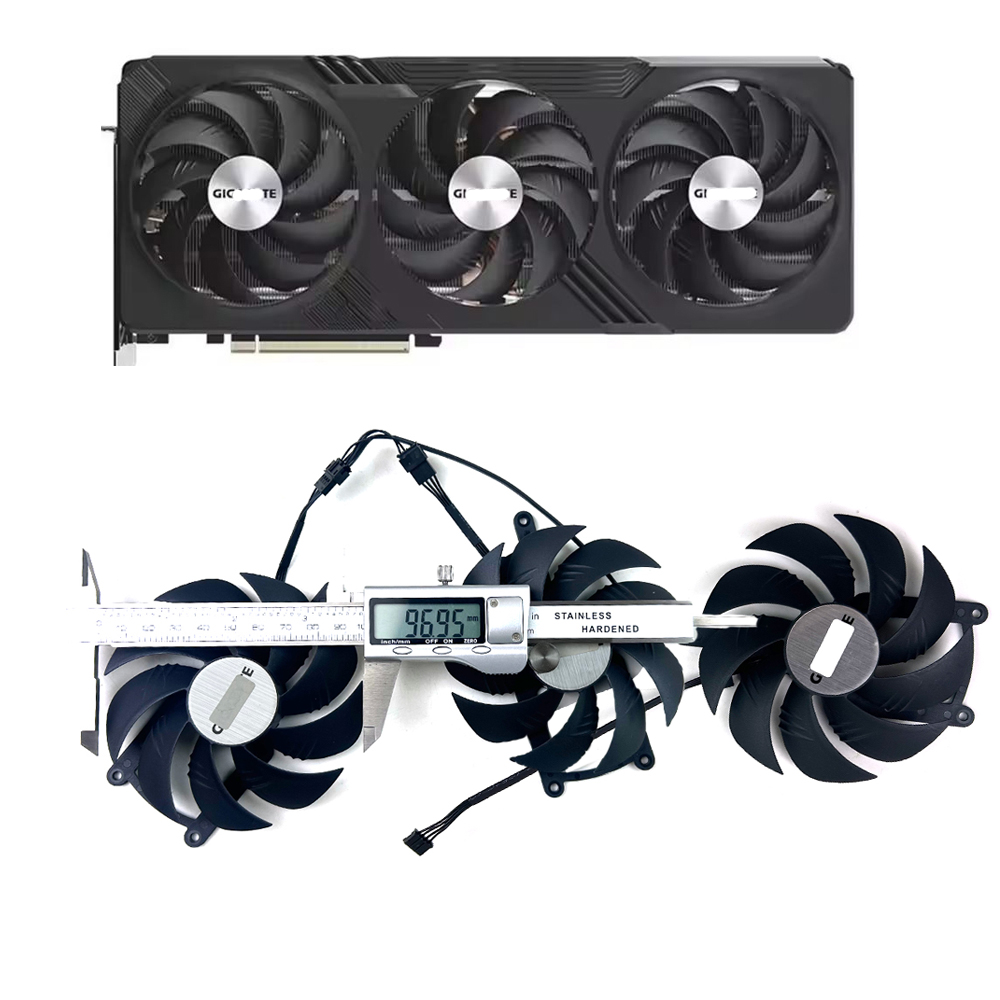 Nouveau ventilateur de refroidissement 95mm 4pin PLD10020S12H RX 7900 XTX GPU ventilateur pour Gigabyte Radeon RX 7900 XTX GAMING RTX4070 4060 ventilateur de carte vidéo