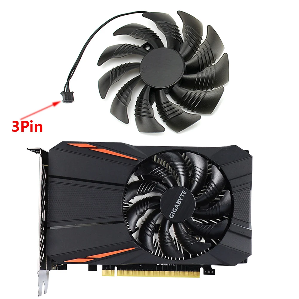 T129215SU 88MM PLD09210S12HH remplacer pour Gigabyte Geforce GTX 1050 Ti ventilateur pour AMD RX550 RX 560 ventilateur Mini ITX G1 Radeon ventilateur de jeu