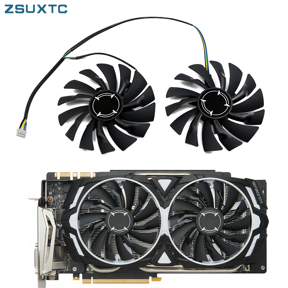 Ventilateur refroidisseur de carte de jeu, pour gelée Radeon R9 380 Armor 2X GTX 1060/1070/1080 TI RX 470/570 jas580, 95mm, PLD10010S12HH
