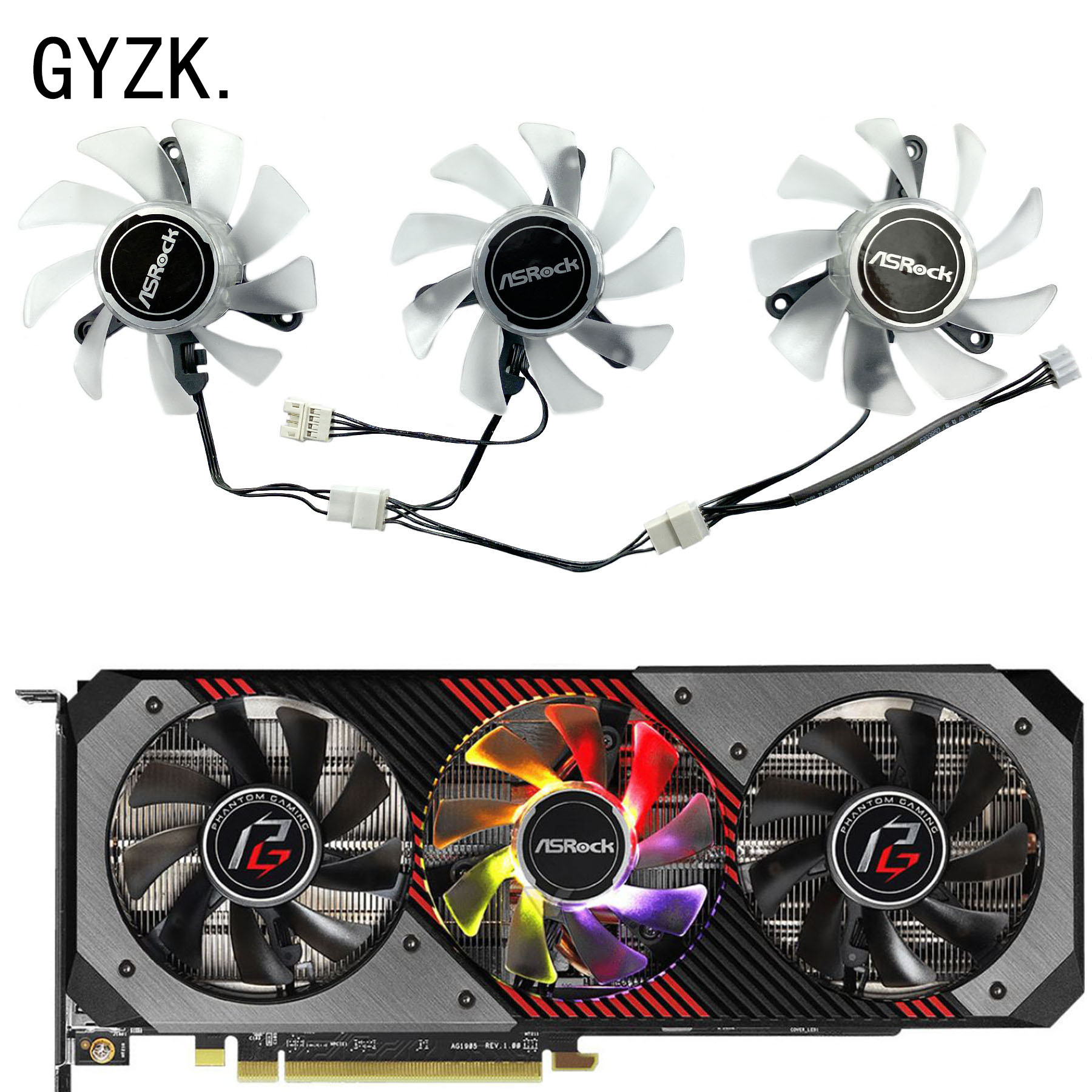 Ventilateur de remplacement de carte de fouille pour ASROCK Radeon Jas5700, 5700XT Phantom Gaming D OC, PVA080E12R, nouveauté