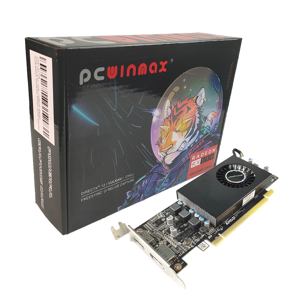 PCWINMAX nouvelle carte graphique Radeon RX 550 4GB GDDR5 128Bit pour ordinateur PC de jeu à profil bas
