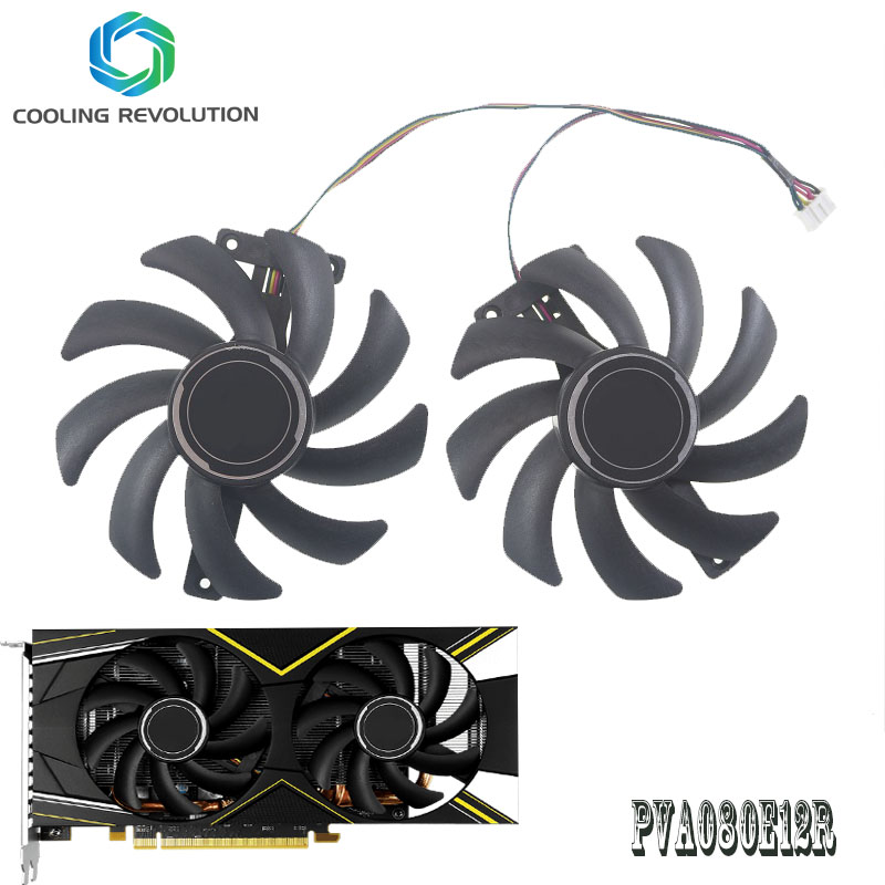 Pour ASRock Radeon RX 5500 5600 XT Phantom Gaming 8G OC, 85MM, DC12V 0.50A 4Pin