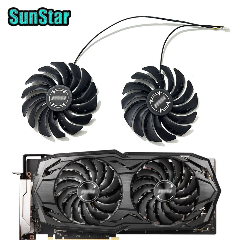 Nouveau 95MM 4PIN PLD010010S12HH RX 5600 XT DC 12V 0.4A ventilateur de refroidissement de carte graphique pour MSI Radeon RX 5600XT GAMING MX GPU ventilateur de refroidissement