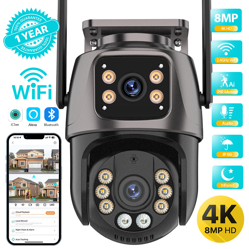 4K 8MP HD Wifi PTZ cam