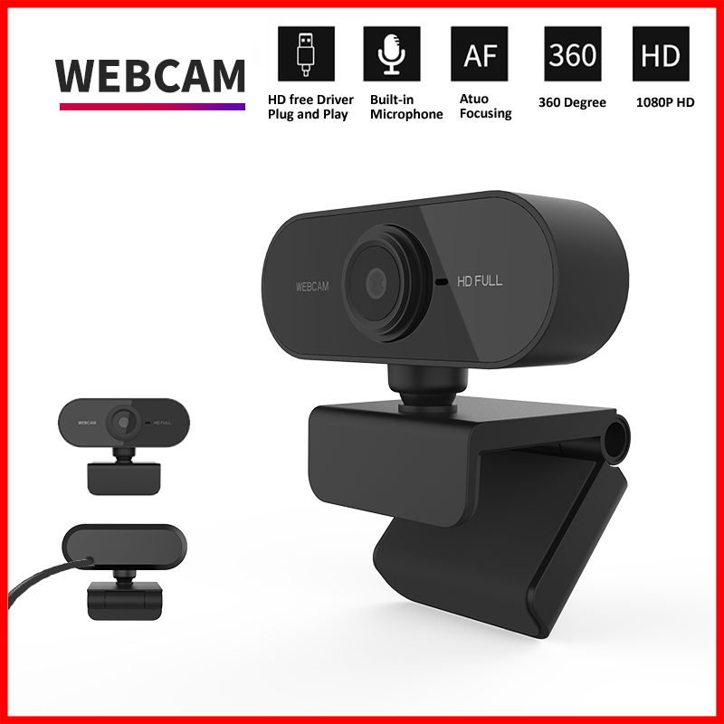 Mini webcam HD 1080P avec microphone, interface USB prenant en charge l'ordinateur portable de bureau, adaptée aux conférences d'appel vidéo en direct