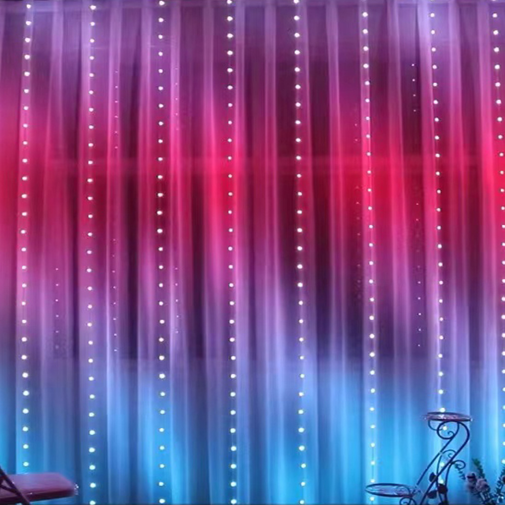 Rideau lumineux LED intelligent RGB 3M, décoration de noël, application à distance, USB, guirlande lumineuse féerique, pour mariage, vacances, chambre à coucher, extérieur
