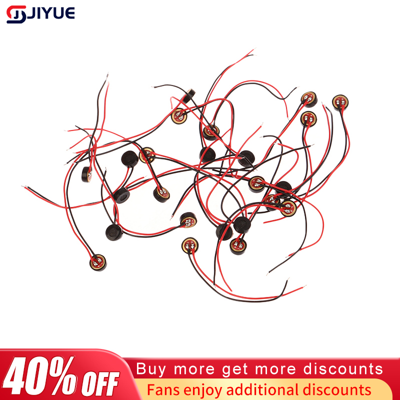 Microphone à fil de soudage avec manchon en caoutchouc, haute sensibilité, 100 pièces, 4015 plomb, 4x1.5mm