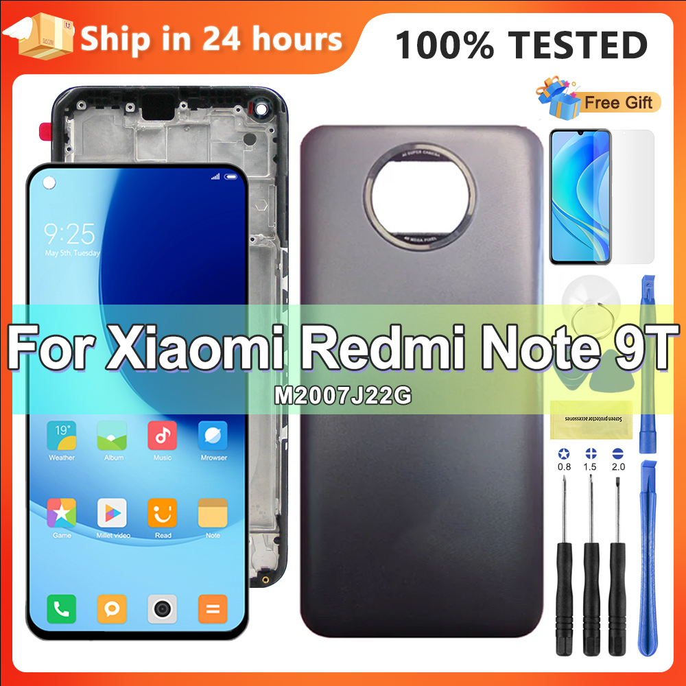 Ensemble écran tactile LCD avec châssis de remplacement, pour Xiaomi Redmi Note 9T 5G