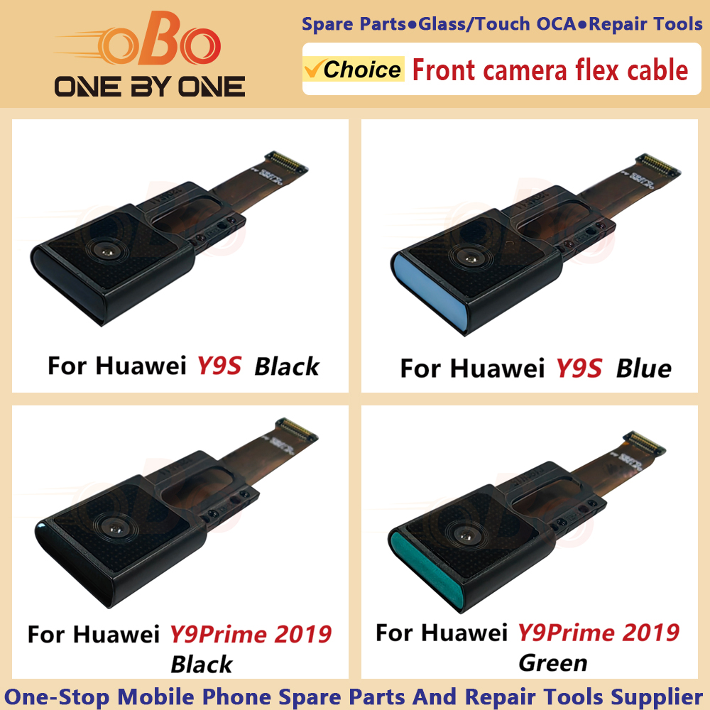 Caméra frontale pour Huawei Y9s Y9 Prime 2019, petit cadre de Module de caméra, câble flexible, noir, bleu, vert, pièces de rechange