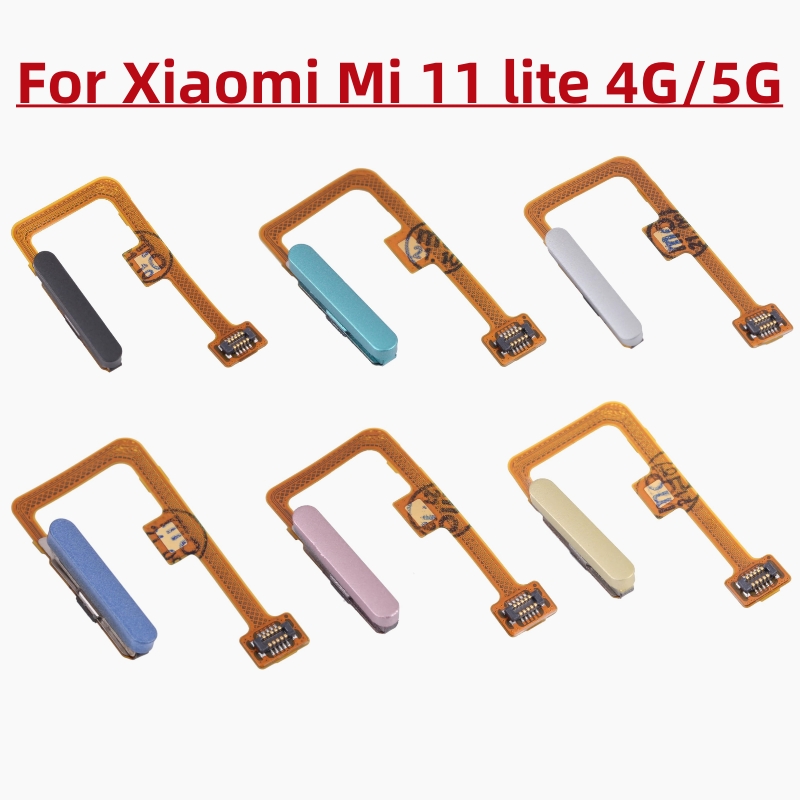 Remplacement du câble flexible du capteur d'empreintes digitales pour Xiaomi Mi 11 Lite 4G/5G, bouton marche/arrêt, câble flexible