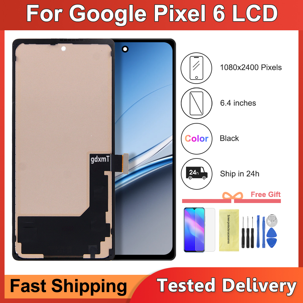Pour Google Pixel 6 LCD écran tactile numériseur assemblée 6.4 ''TFT Compatible avec les modèles GB7N6, G9S9B16, G9S9B, GR1YH
