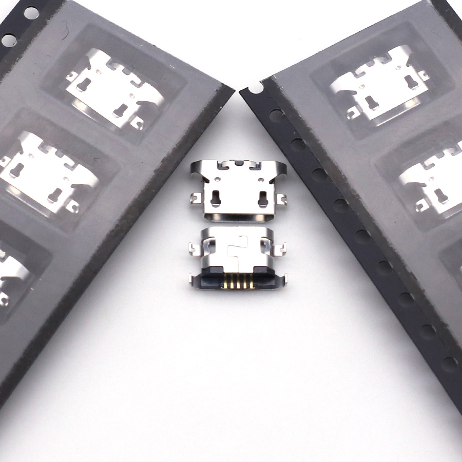 100 pièces Micro USB 5pin plaque lourde 1.27mm connecteur de port de charge pour lenovo A850 Motorola Moto E3 G5 XT1672 G4 Play XT1600