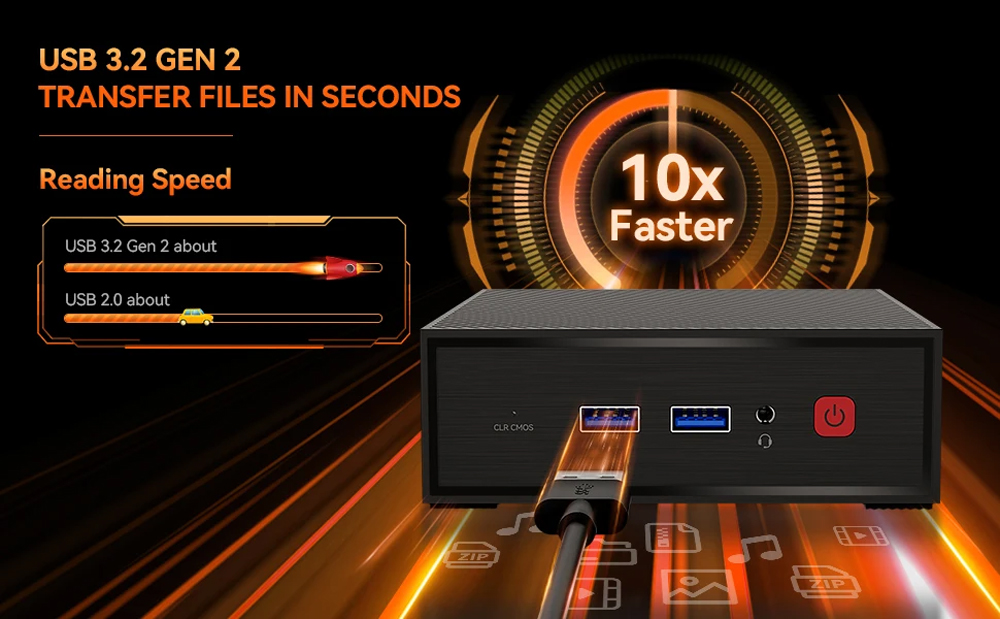 N150 bureau Mini PC NUC 2 * HD LAN Realtek RTL8111 WiFi5/6 Bluetooth5.2 nouveau Micro ordinateur de bureau avec RAM DDR4 Windows 11