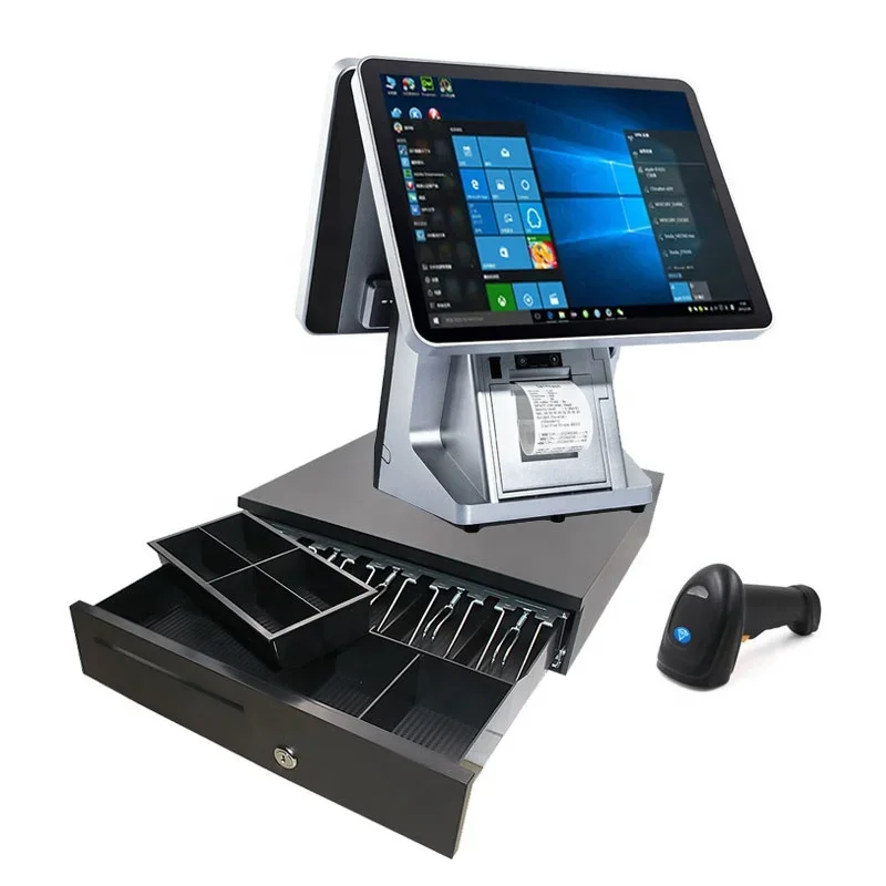 Ordinateur de bureau tout-en-un PC 15,6 pouces écran tactile Windows ordinateur Caisse enregistreur