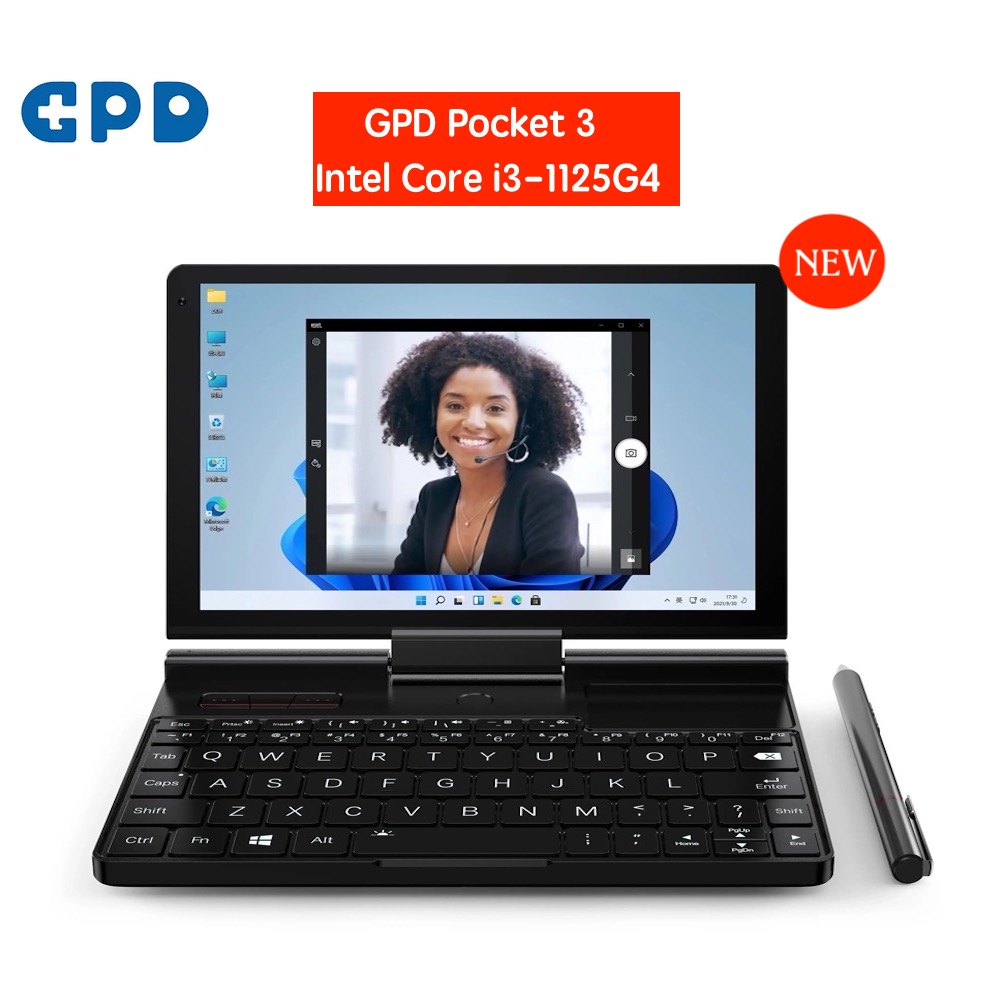 Stock prêt! GPD 2025 nouvelle poche 3 Intel Core i3-1125G4 Thunderbolt 4 portable Wi-Fi 6E ordinateur portable Mini PC écran tactile ordinateur portable