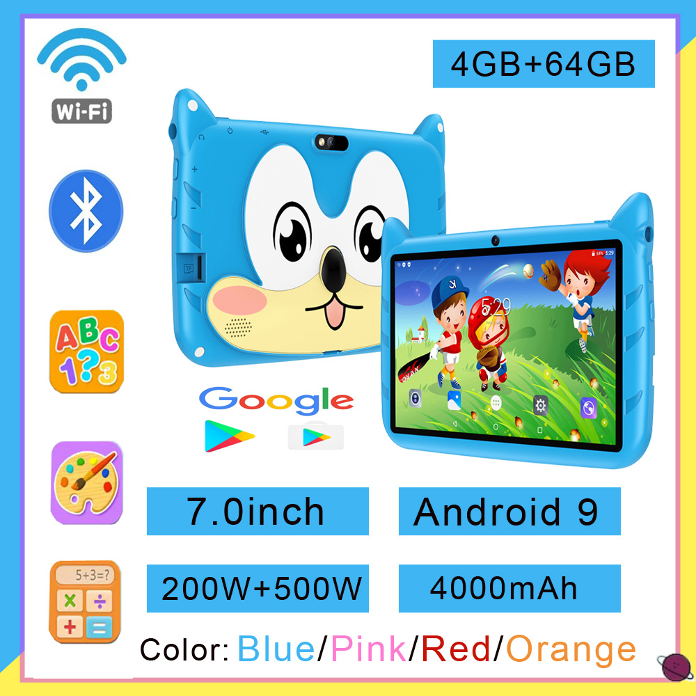 Nouvelle tablette cadeau pour enfants, 7.0 pouces, WiFi 5G, avec 4 go de RAM et 64 go de ROM, prend en charge Bluetooth, éducation, jeux, Android 9.0