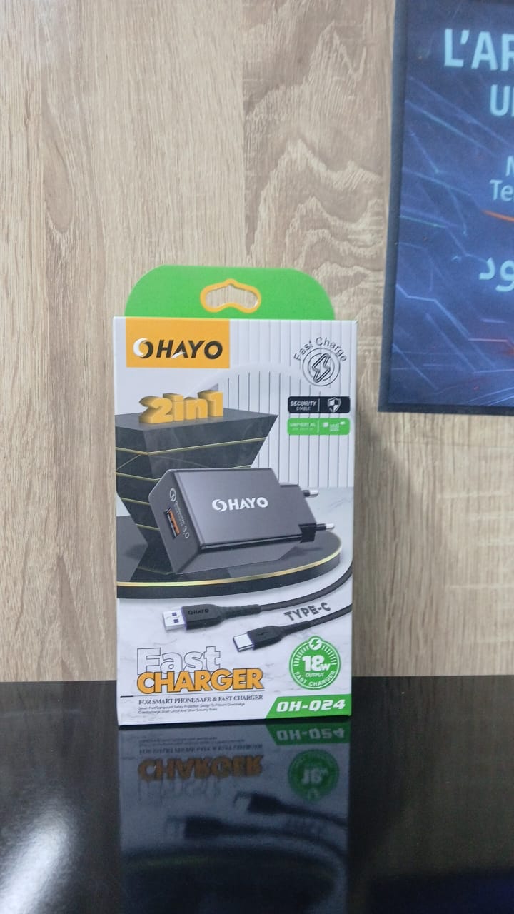 OHAYO - Chargeur TYPE-C 18W avec Qualcomm® Quick Charge™ 3.0