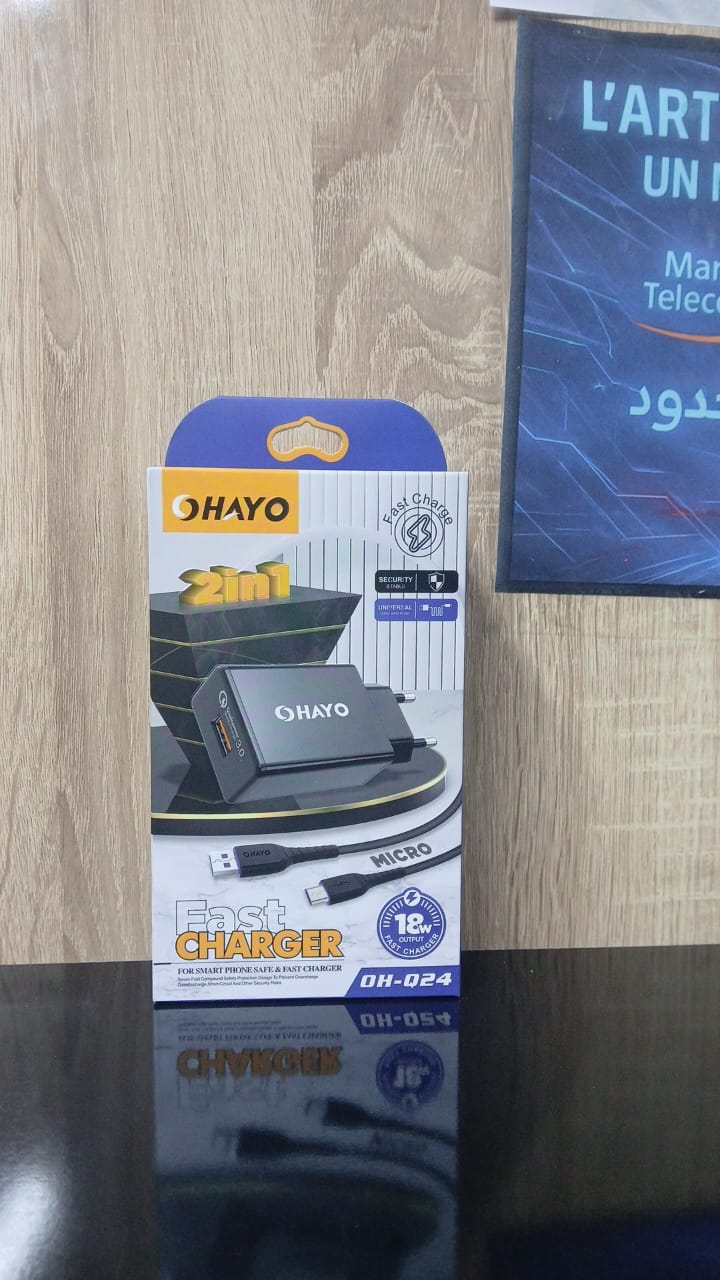 OHAYO - Chargeur Micro 18W avec Qualcomm® Quick Charge™ 3.0