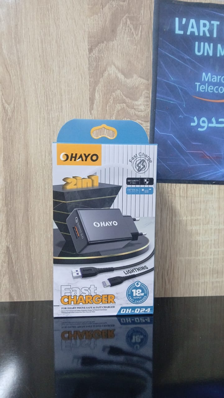 OHAYO - Chargeur Lightning 18W avec Qualcomm® Quick Charge™ 3.0