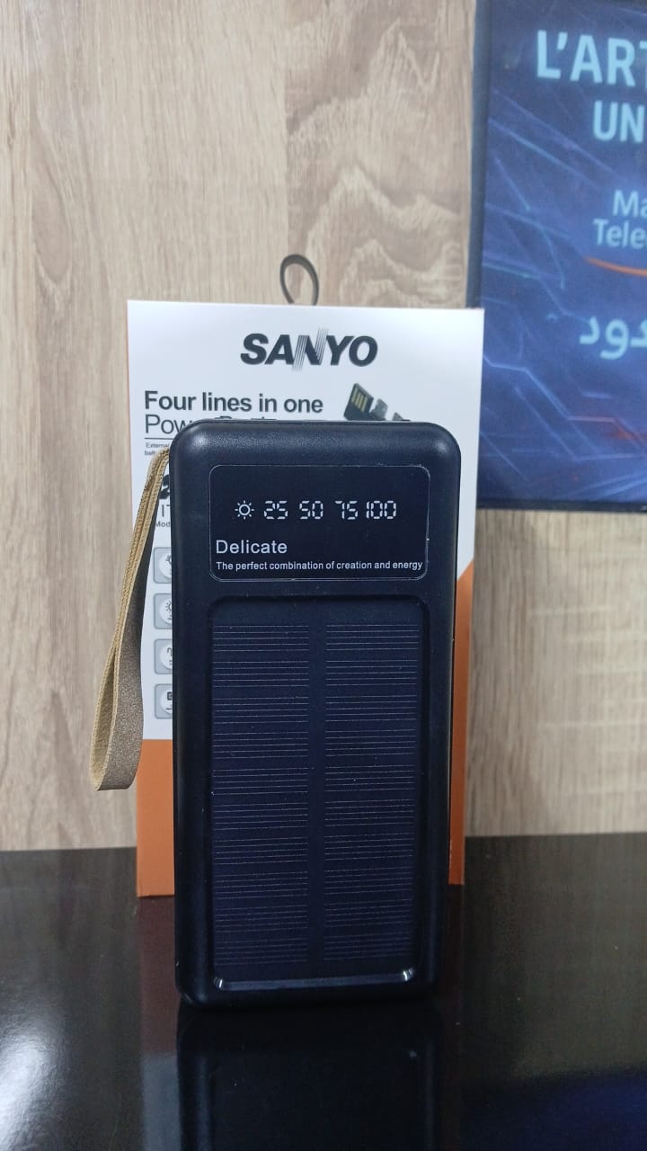 SANYO - Power Bank 30 000 mAh avec Charge Solaire 